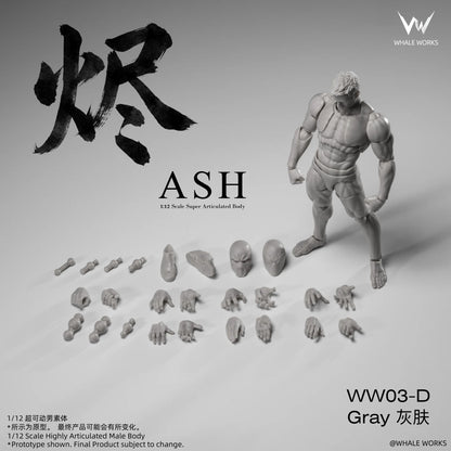(Pre-Order) Whale Works 1/12 Super Articulated Male Body ASH action figure