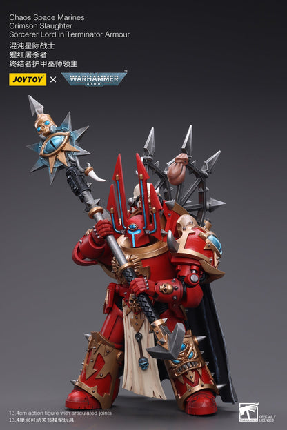Warhammer 40K ChaosSpace Marines Crimson Slaughter Sorcerer Lord in Terminator Armour (In Stock)