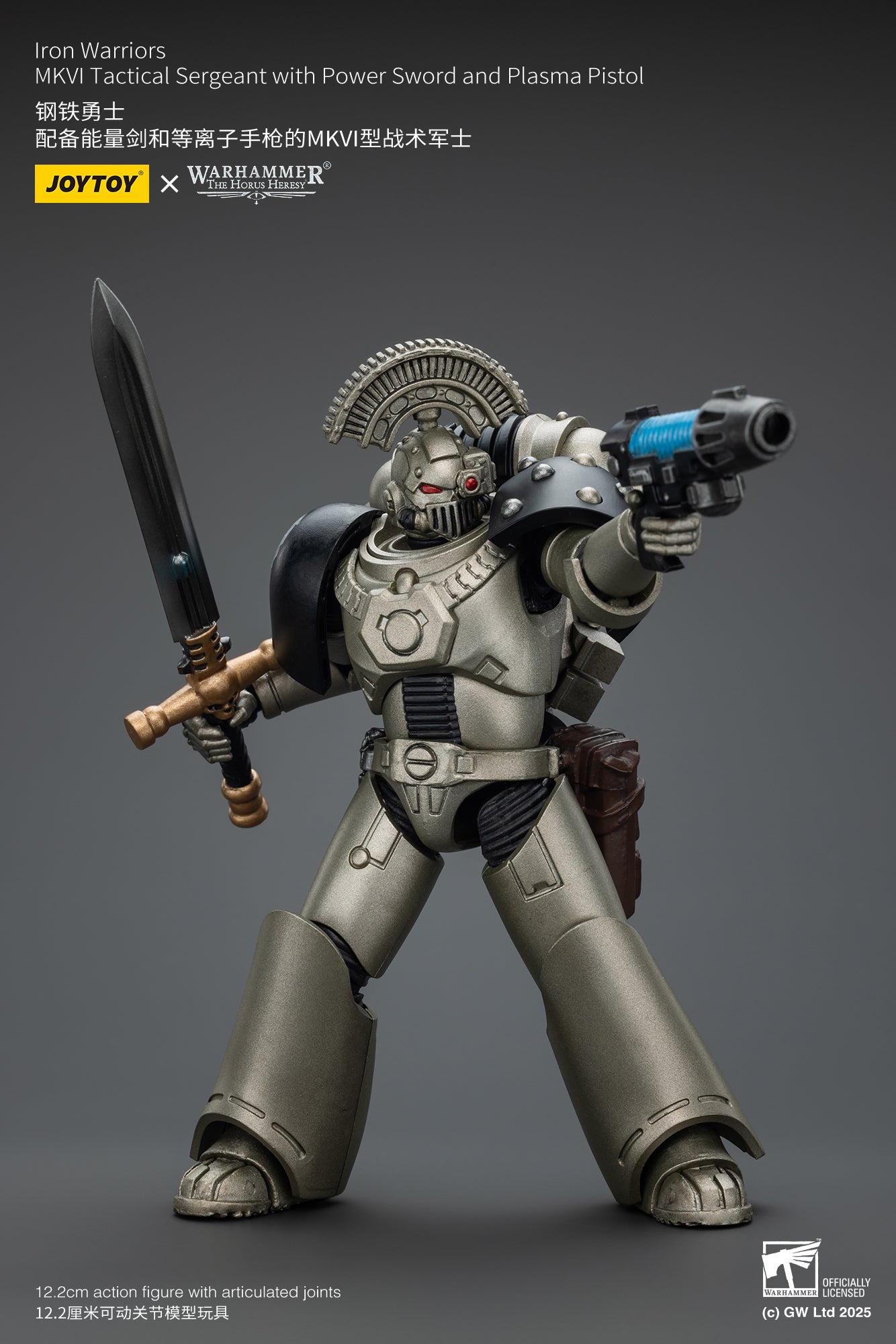 (Pre-Order) Warhammer The Horus Heresy Iron Warriors MKVI Tactical Sergeant with Power Sword and Plasma Pistol