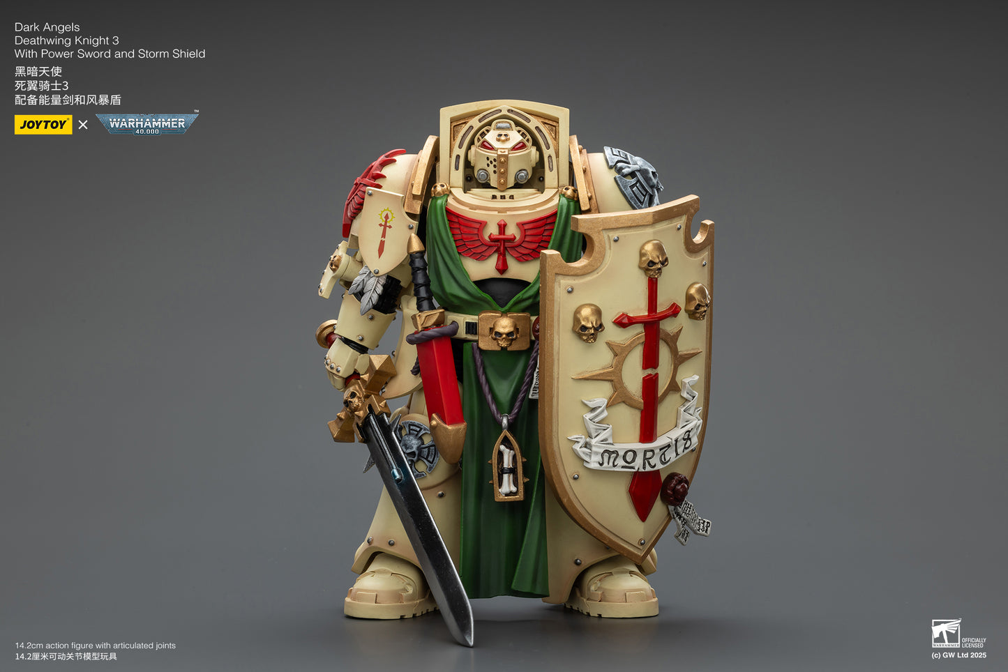 (Pre-Order) Warhammer 40k Dark Angels Deathwing Knight 3 With Power Sword and Storm Shield