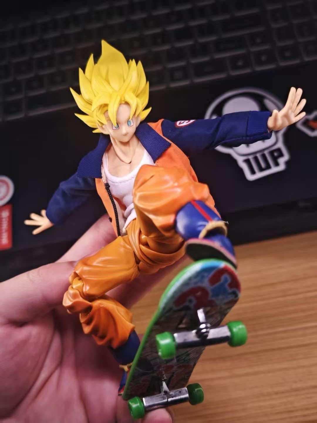 Custom 1/12 Clothing Accessories For SHF Goku Orange Jacket + White Shirt