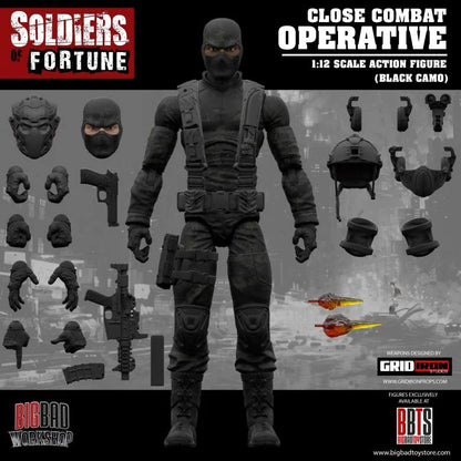 (Pre-Order) Soldiers of Fortune Close Combat Operative (Black Camo) 1/12 Scale Action Figure