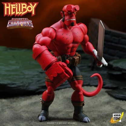 (Pre-Order) Boss Fight Studios Hellboy Immortal Champions Hellboy Retro Action Figure