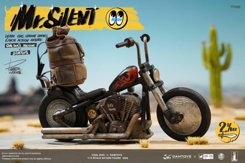 (Pre-Order) Death Gas Station Mr. Silent (Deluxe Edition) 1/12 Scale Action Figure with Motorcycle