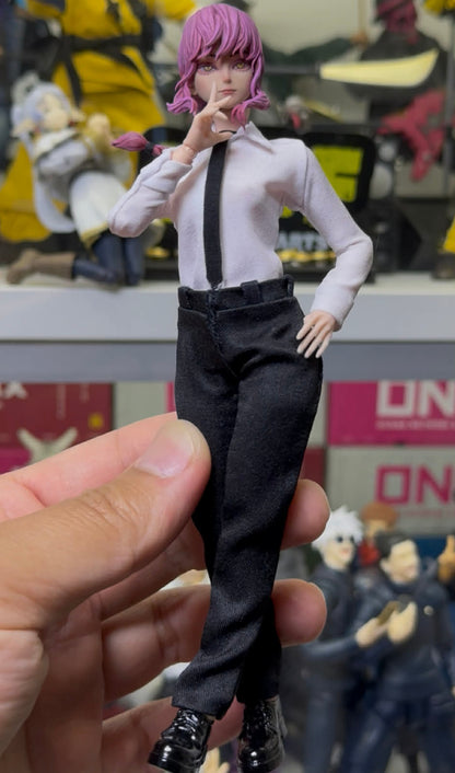 Custom 1/12 Action Figure Chainsaw Man Makima Control Devil for Romankey Body