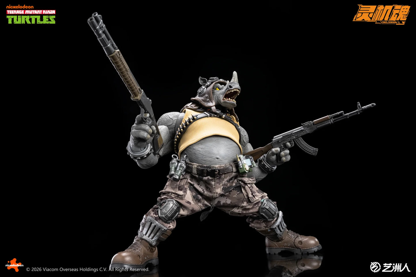 (Pre-Order) Lingjihun Official Licensed TMNT 1/12 Rocksteady