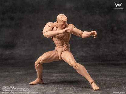 (Pre-Order) Whale Works 1/12 Super Articulated Male Body ASH action figure