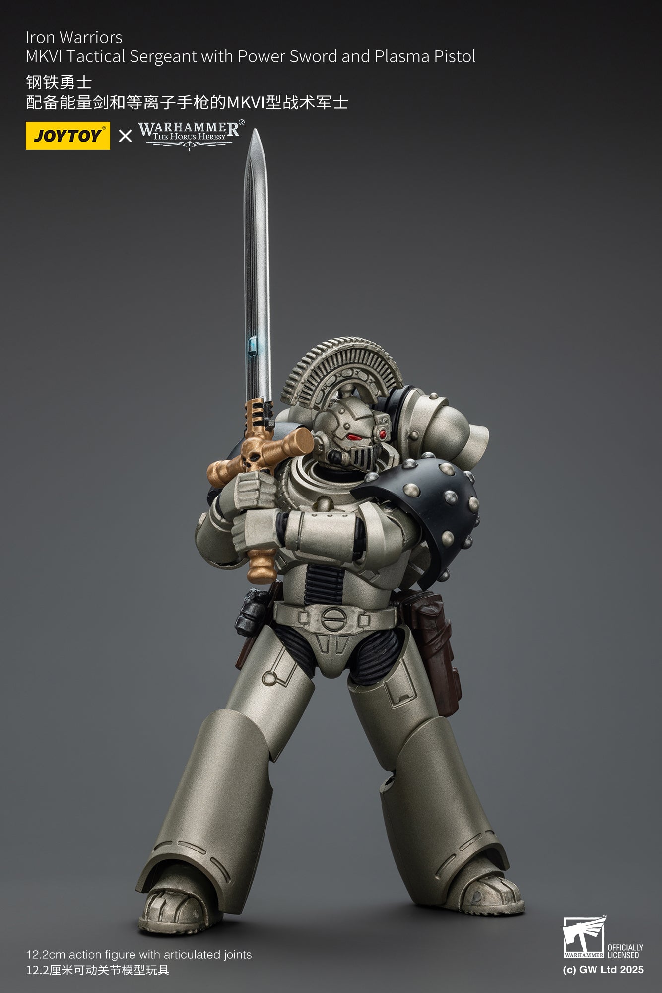(Pre-Order) Warhammer The Horus Heresy Iron Warriors MKVI Tactical Sergeant with Power Sword and Plasma Pistol