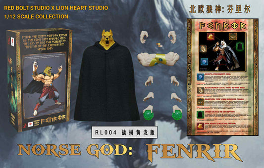 (Pre-Order) Red Bolt Studios X Lion Heart Studio Norse Gods 10 inches Fenrir RL004 (Battle Damaged Yellow Hair)