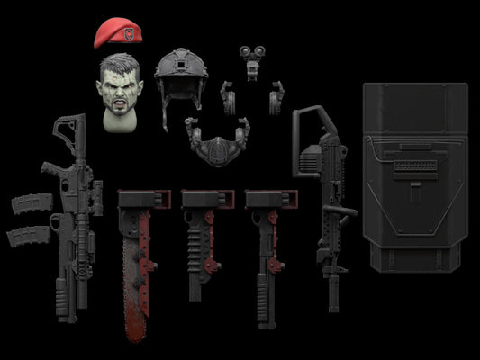 (Pre-Order) Operation: Monster Force Delta Red Nocturnal Operations Zombie Defense Load Out 1/12 Scale Accessories