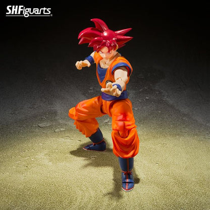 S.H.Figuarts Super Saiyan God Goku (Saiyan God Instilled With the Light of Righteous Hearts) Action Figure (In Stock)