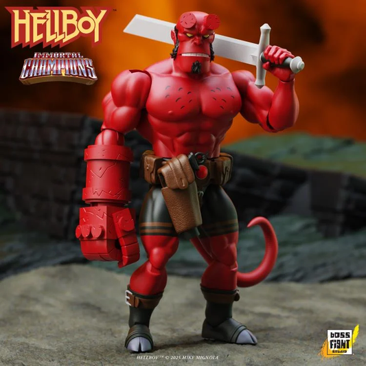 (Pre-Order) Boss Fight Studios Hellboy Immortal Champions Hellboy Retro Action Figure