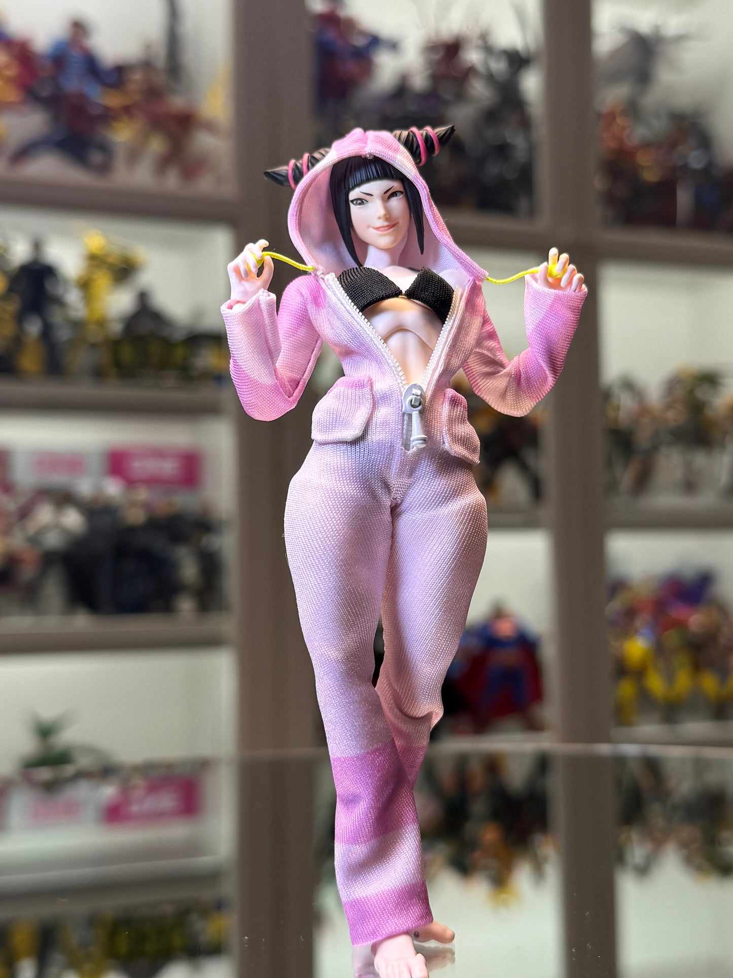 Custom 1/12 Action Figure Street Fighters Juri Han for Romankey Female Body