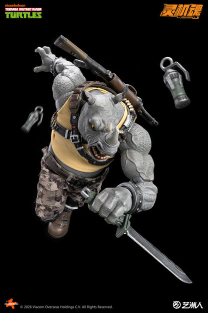 (Pre-Order) Lingjihun Official Licensed TMNT 1/12 Rocksteady