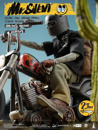 (Pre-Order) Death Gas Station Mr. Silent (Deluxe Edition) 1/12 Scale Action Figure with Motorcycle