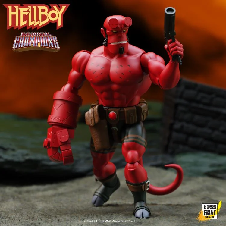 (Pre-Order) Boss Fight Studios Hellboy Immortal Champions Hellboy Retro Action Figure