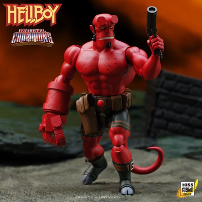 (Pre-Order) Boss Fight Studios Hellboy Immortal Champions Hellboy Retro Action Figure