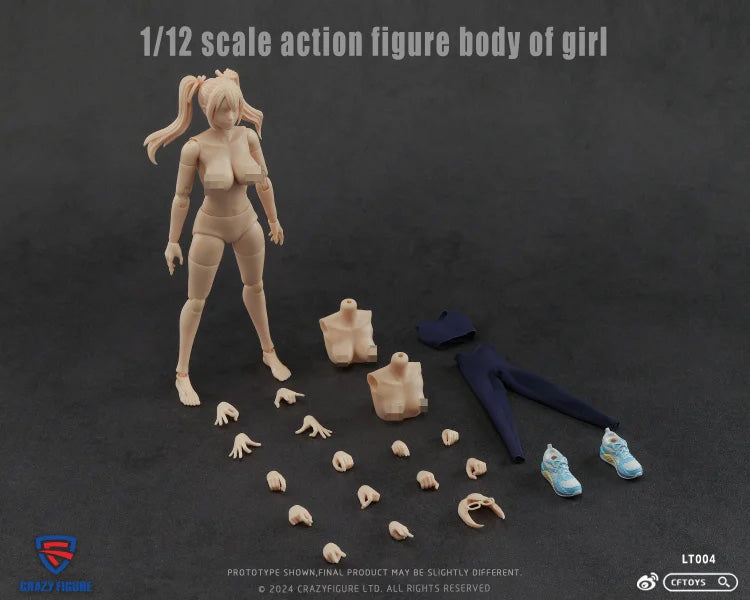 CRAZY FIGURE Multi Joint Movable 1/12 Scale Female Body LT004 (In Stock)