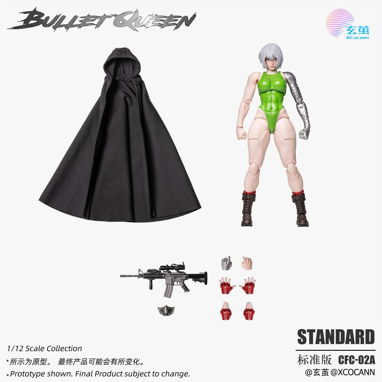 (Pre-Order) Xocann studio 1/12 Cyberpunk fighters Club NO.2 Bullet Queen action figure MF001 Kit