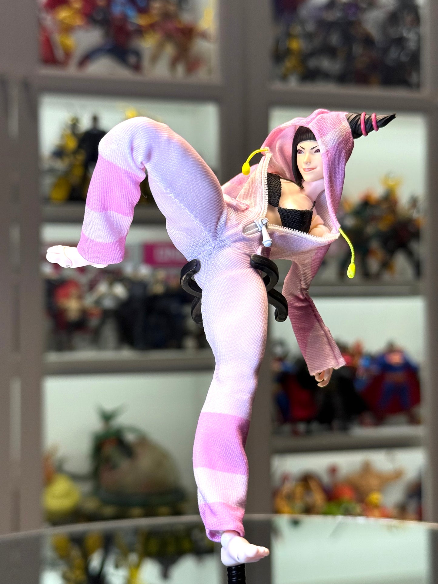 Custom 1/12 Action Figure Street Fighters Juri Han for Romankey Female Body