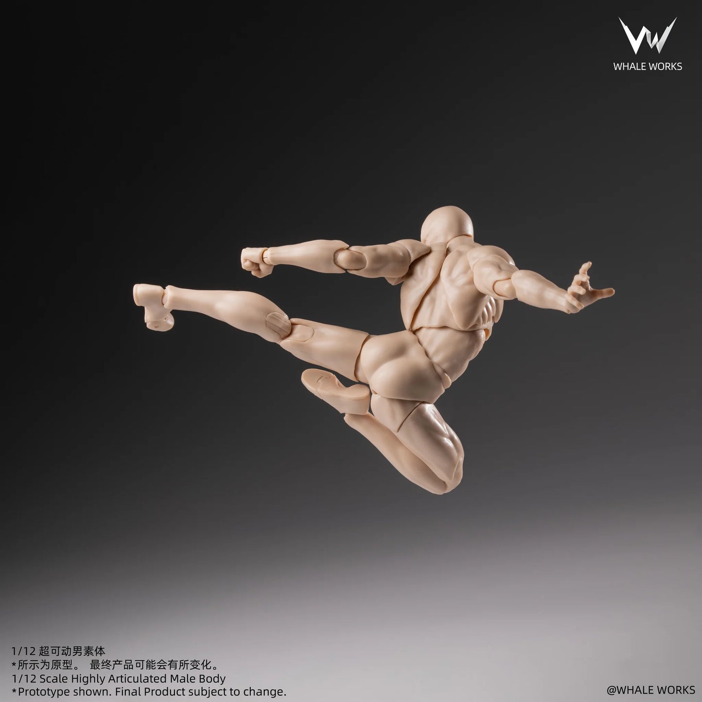(Pre-Order) Whale Works 1/12 Super Articulated Male Body ASH action figure