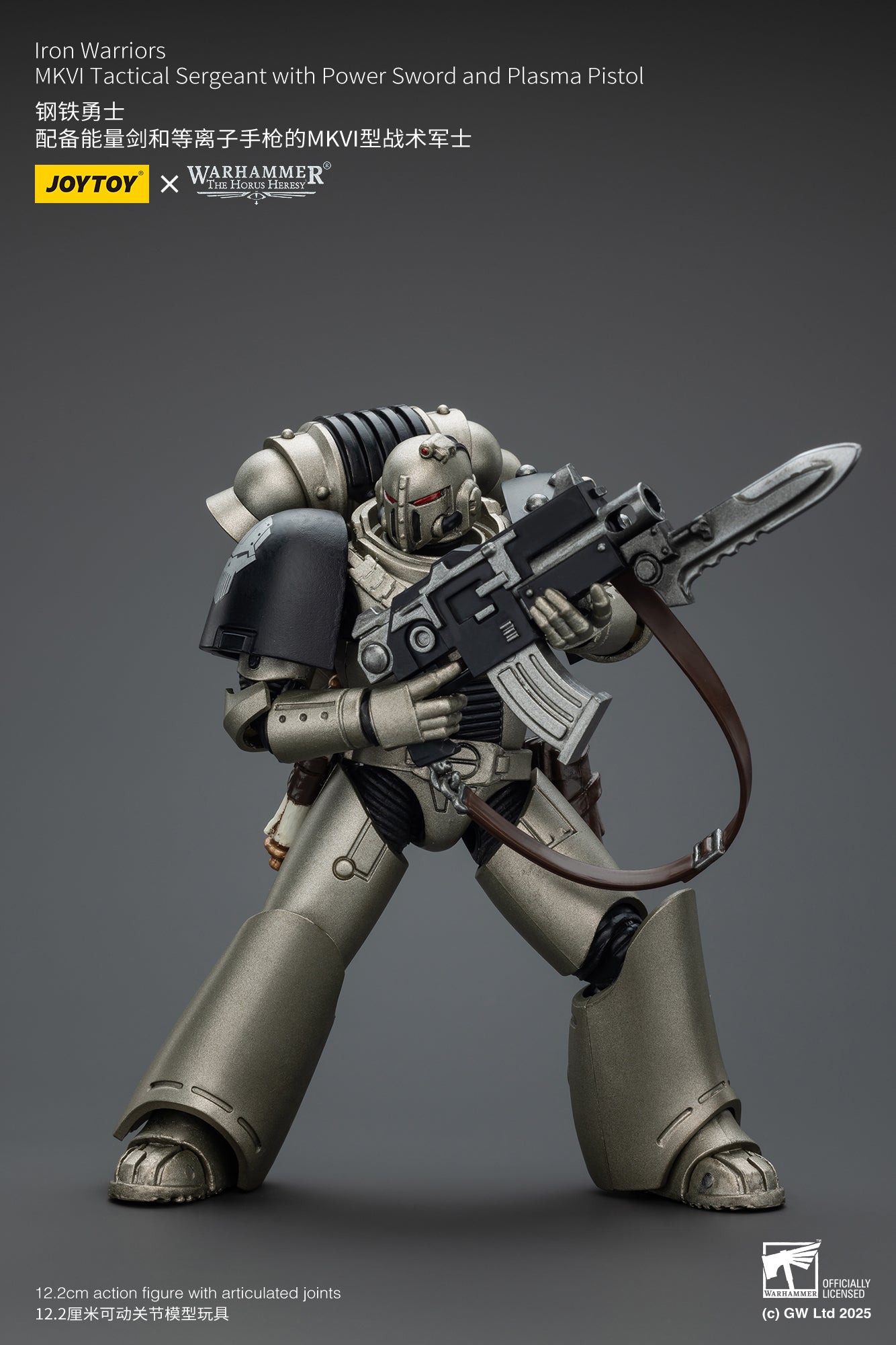 (Pre-Order) Warhammer The Horus Heresy Iron Warriors MKVI Tactical Sergeant with Power Sword and Plasma Pistol