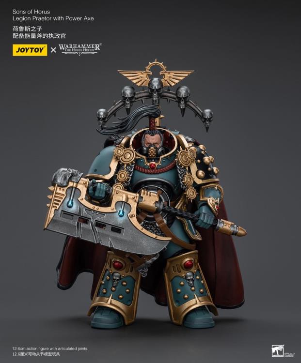 Warhammer 40k Sons of Horus Legion Praetor with Power Axe 1/18 Scale Action Figure (In Stock)