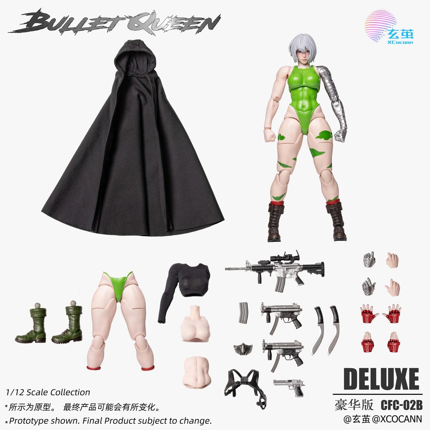 (Pre-Order) Xocann studio 1/12 Cyberpunk fighters Club NO.2 Bullet Queen action figure MF001 Kit