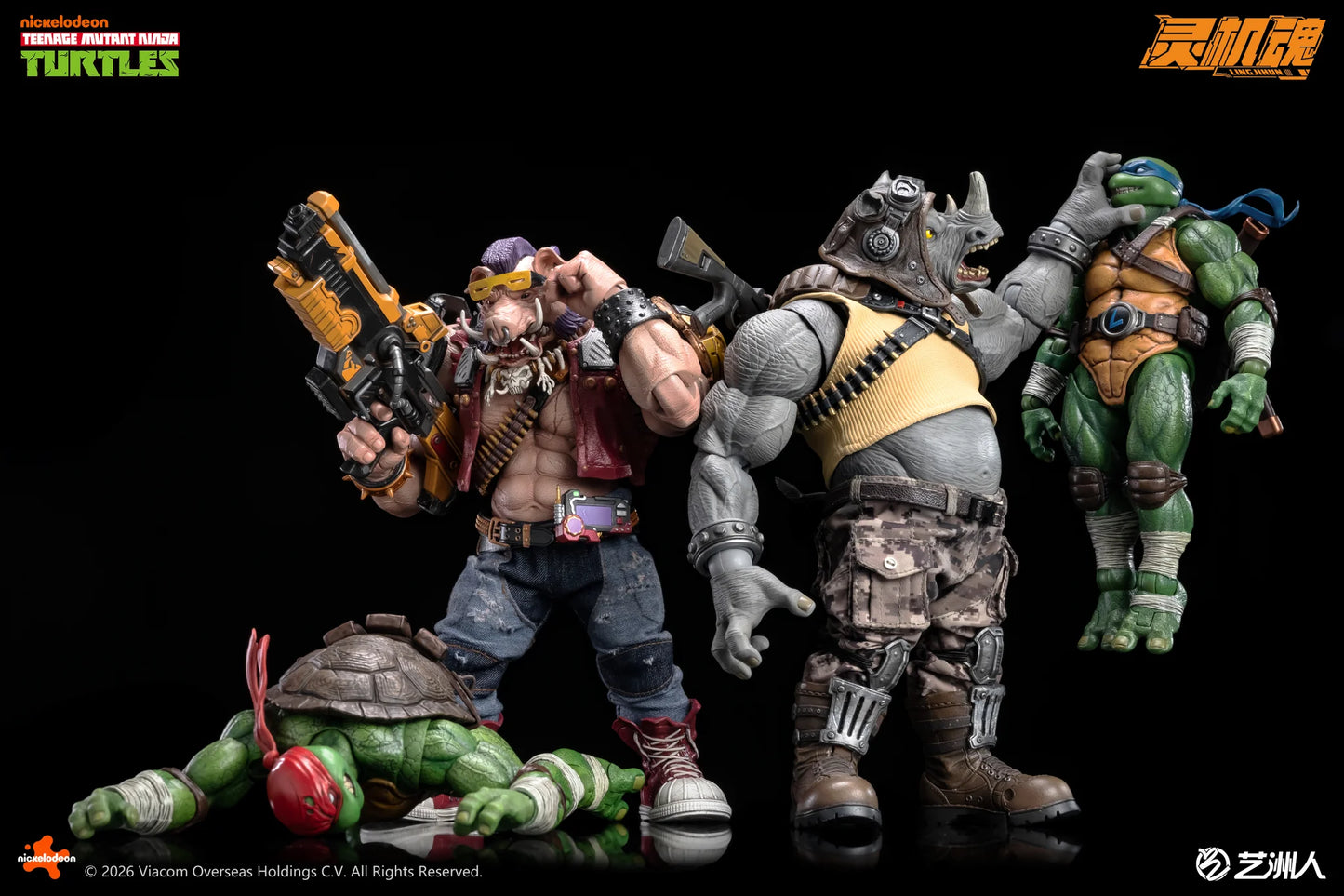 (Pre-Order) Lingjihun Official Licensed TMNT 1/12 Rocksteady