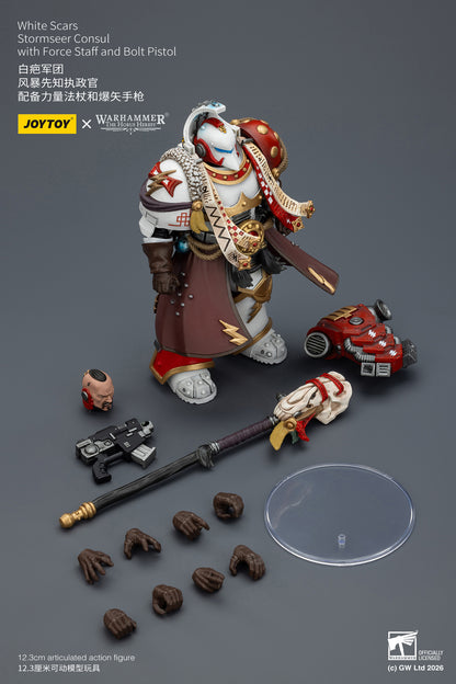 (Pre-Order) Warhammer 40k White Scars Stormseer Consul with Force Staff and Bolt Pistol