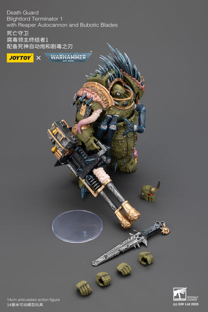 (Pre-Order) JOY TOY Warhammer 40k Death Guard Blightlord Terminator 1 with Reaper Autocannon and Bubotic Blades