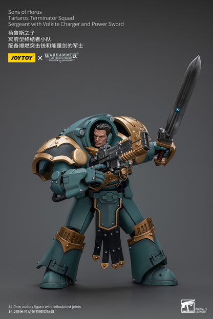 (Pre-Order) Warhammer The Horus Heresy Sons Of Horus Tartaros Terminator Squad Sergeant With Volkite Charger And Power Sword