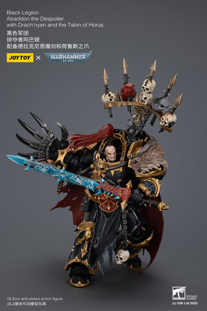 (Pre-Order) JOY TOY Warhammer 40k Black Legion Abaddon the Despoiler with Drach'nyen and the Talon of Horus