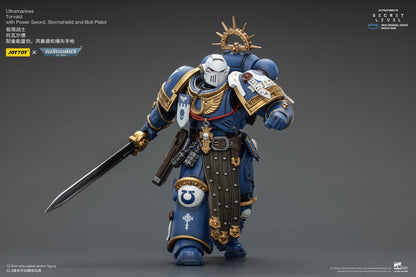 JOY TOY Warhammer 40k Ultramarines Torvald with Power Sword, Stormshield and Bolt Pistol