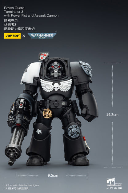 (Pre-Order) Warhammer 40k Raven Guard Terminator 3 with Power Fist and Assault Cannon