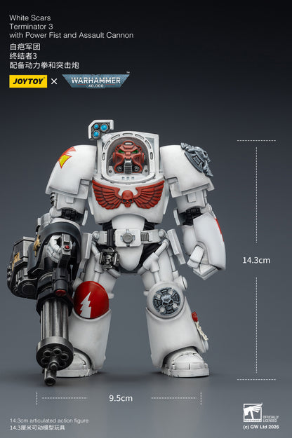 (Pre-Order) Warhammer 40k White Scars Terminator 3 with Power Fist and Assault Cannon