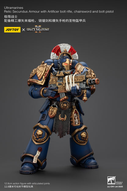 (Pre-Order) Warhammer 40k Ultramarines Relic Secundus Armour with Artificer bolt rifle, chainsword and bolt pistol