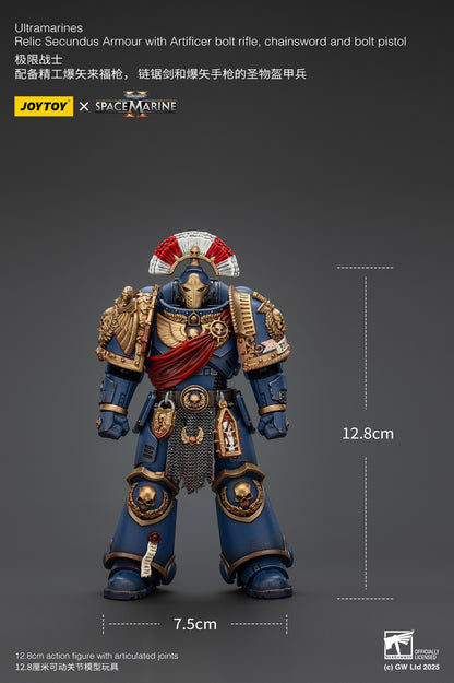 (Pre-Order) Warhammer 40k Ultramarines Relic Secundus Armour with Artificer bolt rifle, chainsword and bolt pistol