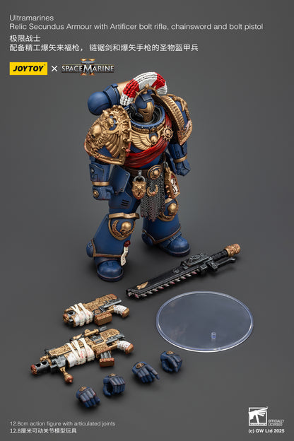 (Pre-Order) Warhammer 40k Ultramarines Relic Secundus Armour with Artificer bolt rifle, chainsword and bolt pistol