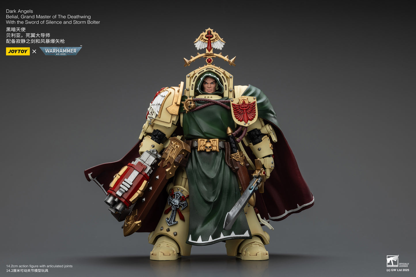 (Pre-Order) Warhammer 40k Dark Angels Belial, Grand Master of The Deathwing With the Sword of Silence and Storm Bolter