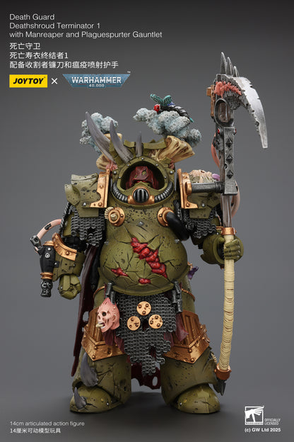 (Pre-Order) JOY TOY Warhammer 40K Death Guard Deathshroud Terminator 1 with Manreaper and Plaguespurter Gauntlet