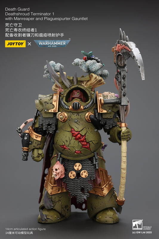 (Pre-Order) JOY TOY Warhammer 40K Death Guard Deathshroud Terminator 1 with Manreaper and Plaguespurter Gauntlet