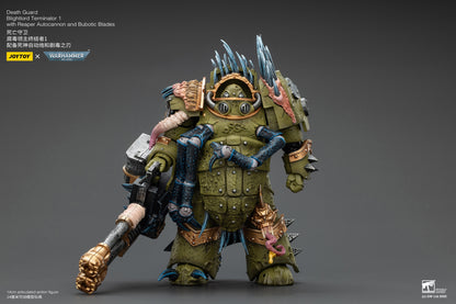 (Pre-Order) JOY TOY Warhammer 40k Death Guard Blightlord Terminator 1 with Reaper Autocannon and Bubotic Blades