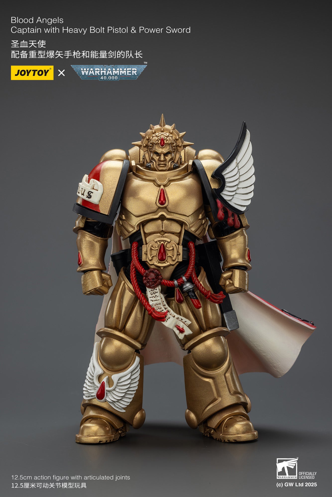 (Pre-Order) Warhammer 40k Blood Angels Captain with Heavy Bolt Pistol & Power Sword