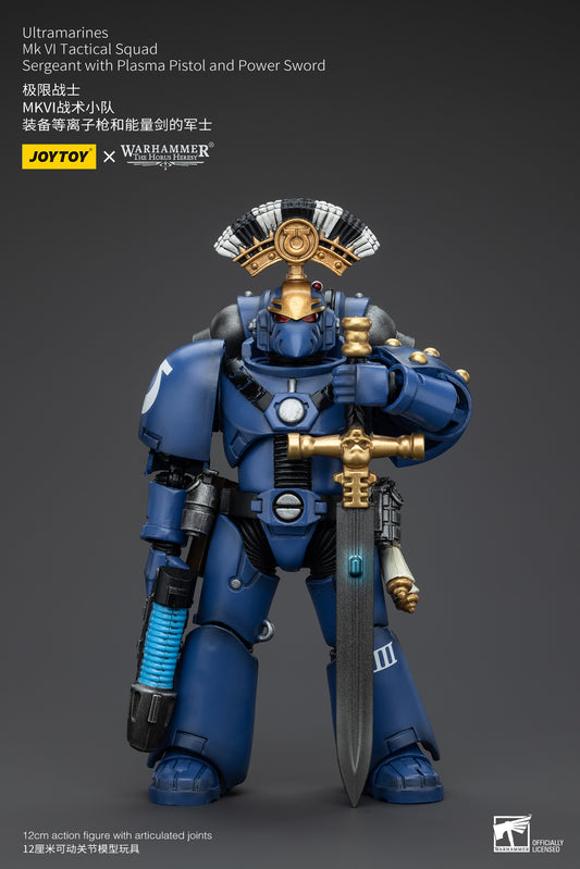 Warhammer The Horus Heresy Ultramarines MK VI Tactical Squad Sergeant with Plasma Pistol and Power Sword (In Stock)
