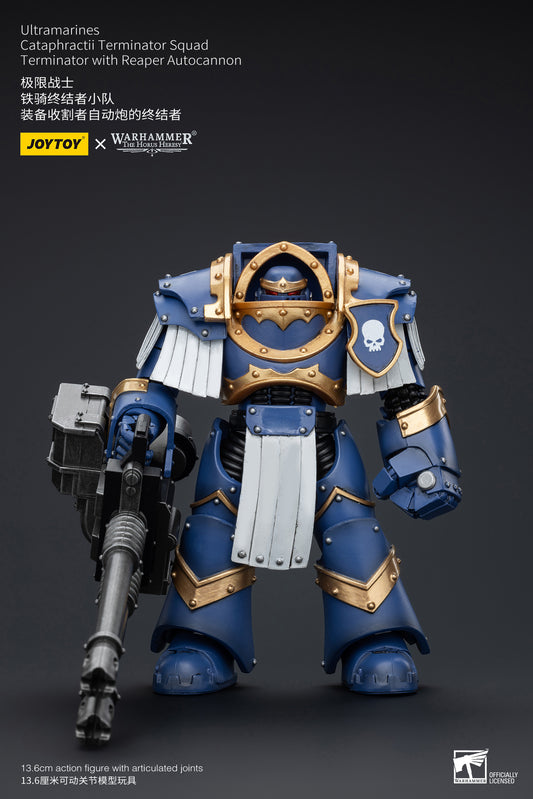 (Pre-Order) Warhammer The Horus Heresy Space Ultramarines Cataphractii Terminator Squad Terminator with Reaper Autocannon