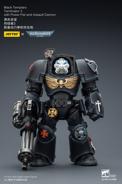 (Pre-Order) Warhammer 40k Black Templars Terminator 3 with Power Fist and Assault Cannon