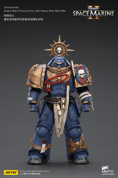 (Pre-Order) JOY TOY Warhammer 40k Ultramarines Heavy Relic Primus Armor with Heavy Relic Bolt Rifle