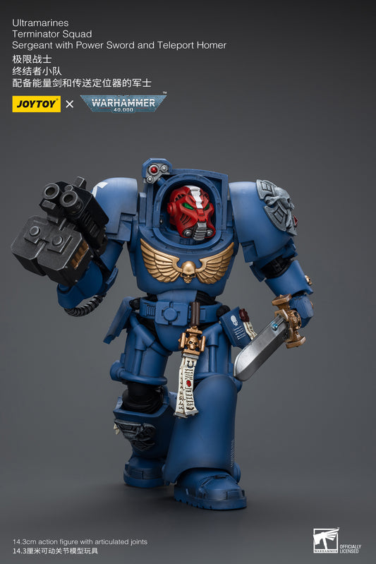 (Pre-Order) Warhammer 40k Ultramarines Terminator Squad Sergeant with Power Sword and Teleport Homer