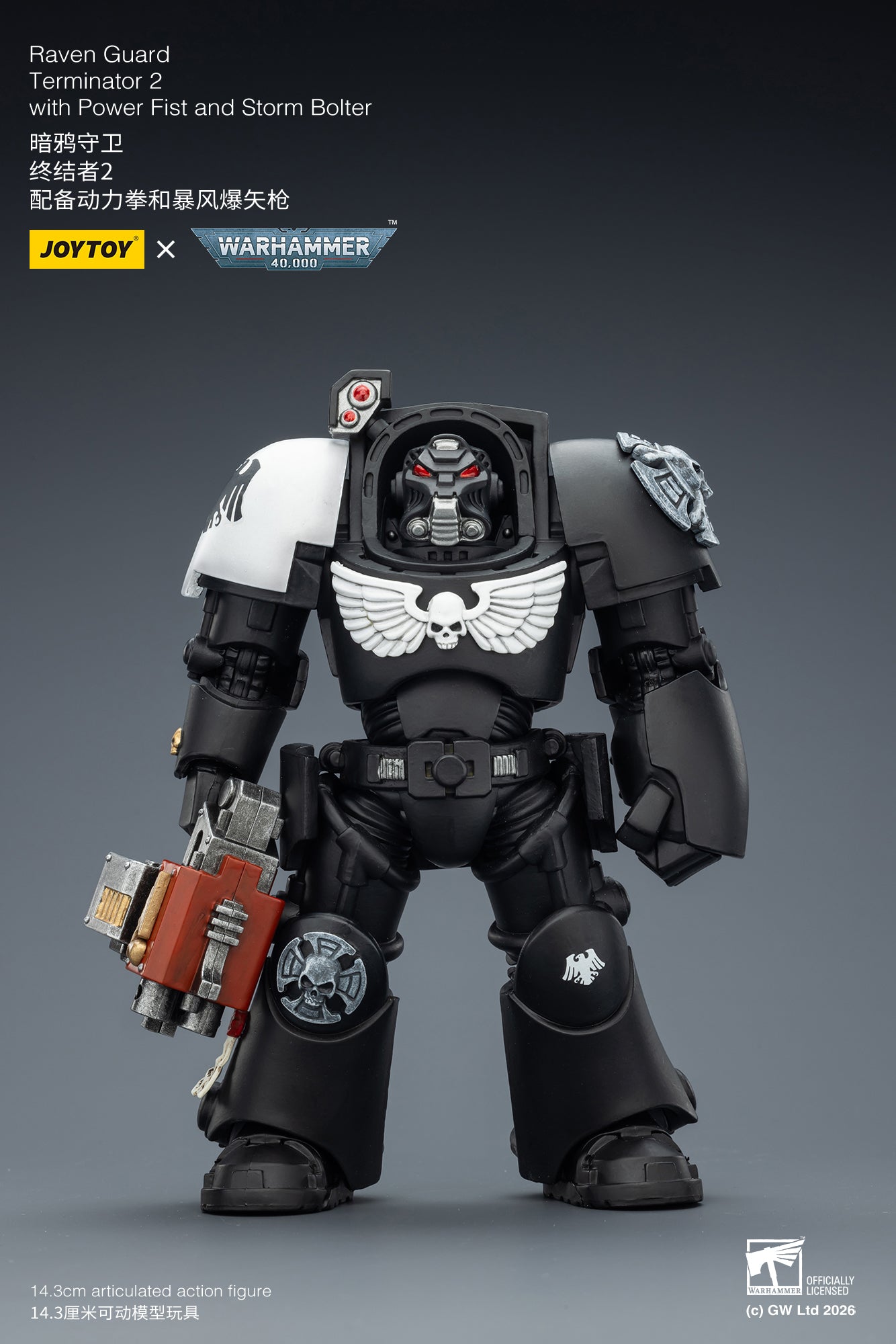 (Pre-Order) Warhammer 40k Raven Guard Terminator 2 with Power Fist and Storm Bolter